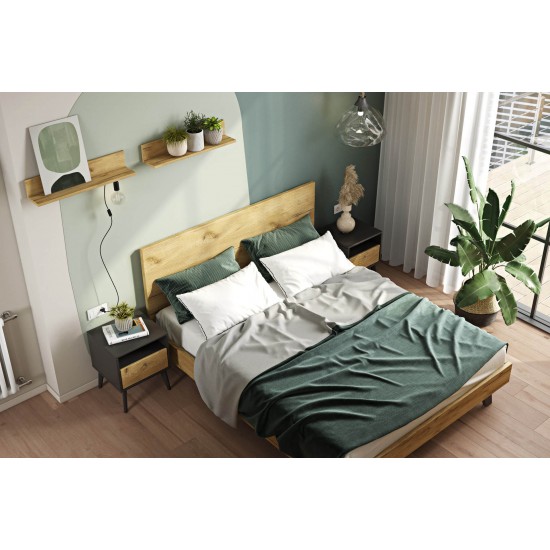 Κρεβάτι Loft 8 για Στρώμα 160x200 Ξύλινα Κρεβάτια