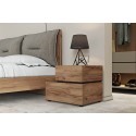 Κρεβάτι Loft Light Brown Rustik Oak για Στρώμα 160x200 Ξύλινα Κρεβάτια
