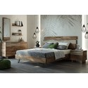 Κρεβάτι Sicilia 1 M.22 Light Brown Rustic Oak για Στρώμα 160x200 Ξύλινα Κρεβάτια