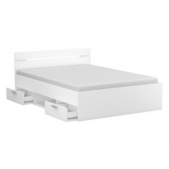 Κρεβάτι Midland Λευκο 144.5x194.7x74.2cm Κρεβάτια
