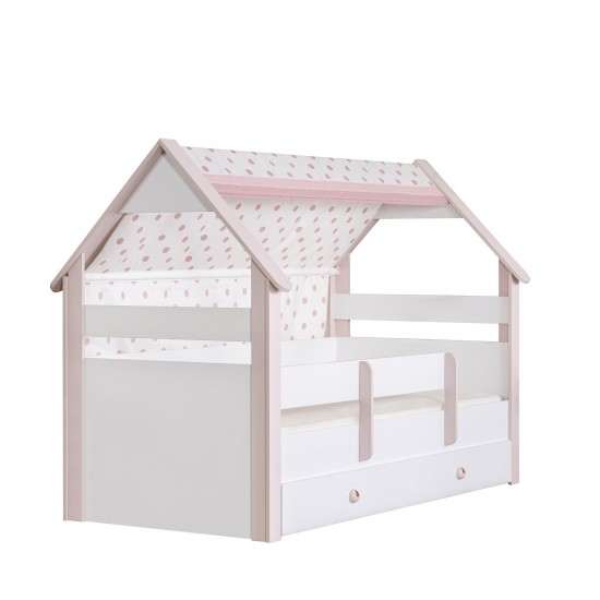 Κρεβάτι Montessori Pink 213x123x160εκ. Παιδικά Κρεβάτια
