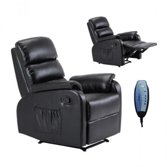 Πολυθρόνα Massage Comfort Relax Pu Μπέζ 74x90x98cm Πολυθρόνες