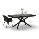 Τραπέζι Επεκτεινόμενο Ternana Oxidized Μαύρο Ιταλικής Κατασκευής Τραπέζια 