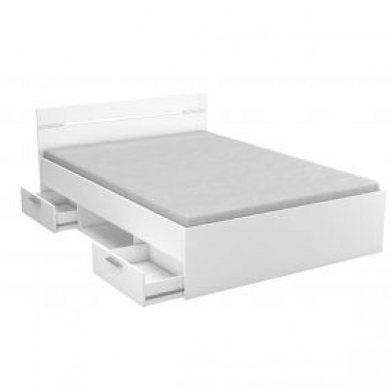 Κρεβάτι Ohio Λευκό 144.5x204x74cm Κρεβάτια