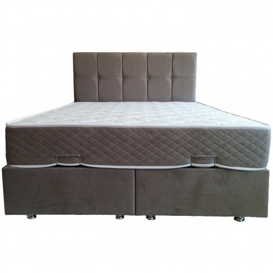 Κρεβάτι με Αποθηκευτικό Χώρο και Ορθοπεδικό Στρώμα Υψηλής Ποιότητας Bamboo 150x200 Κρεβάτια 