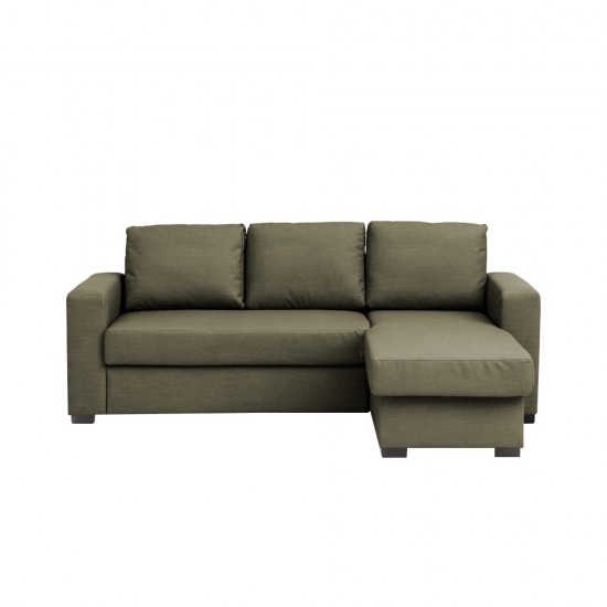 Καναπές Κρεβάτι Aldo Cristiano Γωνία Αναστρέψιμη Taupe R454 220x150xH88cm Καναπέδες κρεβάτια