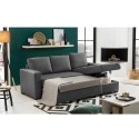 Καναπές Κρεβάτι Aldo Cristiano Γωνία Αναστρέψιμη Γκρί Σκούρο R465 220x150xH88cm Καναπέδες κρεβάτια