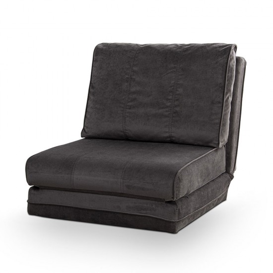 Πολυθρόνα Κρεβάτι Fredda Αναδιπλούμενο Ανθρακί 74x97xH67cm Πολυθρόνα