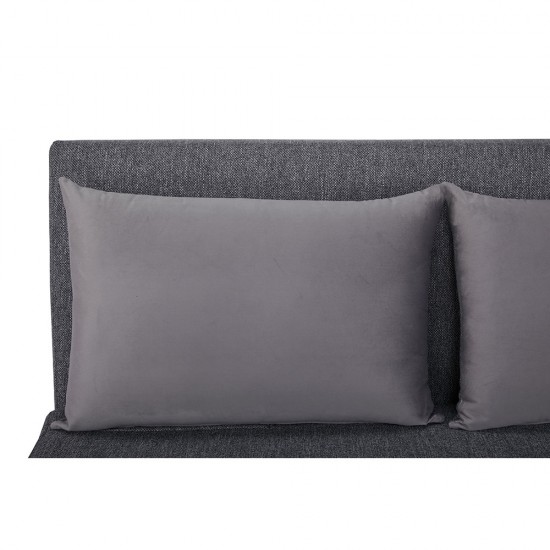 2Θέσιος Καναπές Κρεβάτι Rafal Aναδιπλούμενος Γκρί Σκούρο 140x91xH82cm Καναπέδες κρεβάτια