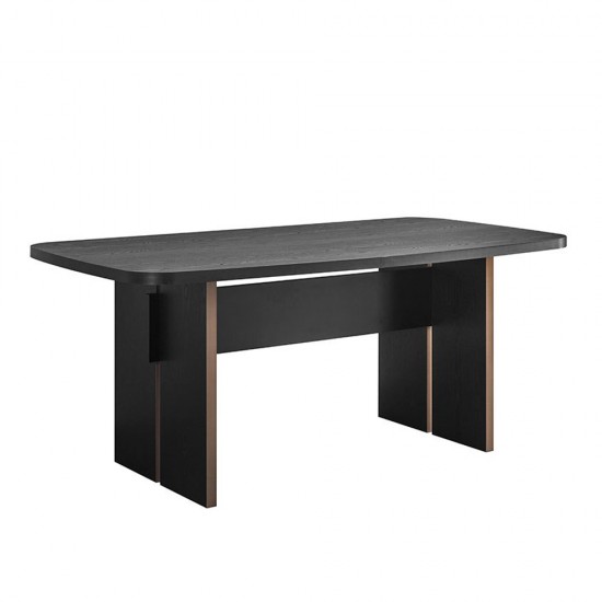Τραπέζι Dark Black Oak 180x95xH75cm Τραπέζια Τραπεζαρίας