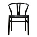 Καρέκλα Bone Μάυρο 57x53xH76cm Καρέκλες Εξωτερικού Χώρου