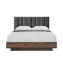 Κρεβάτι Boxy (Για Στρώμα 160x200cm) Γκρί Σκούρο/Καρυδί 211,5x165xH111,2cm Κρεβάτια 