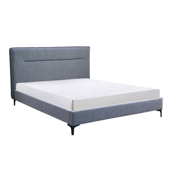 Κρεβάτι Zen Γκρί για Στρώμα 160x200cm  218x168xH110cm Επενδυμένα Κρεβάτια