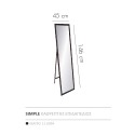 Καθρέπτης Επιδαπέδιος Simple Μάυρο 45x4.6xH146cm Καθρέπτες