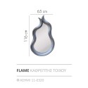 Καθρέπτης Flame Ασημί 65xH116cm Καθρέπτες