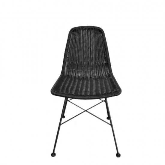 Καρέκλα Denmark Μάυρο 44x57xH81cm Καρέκλες Τραπεζαρίας