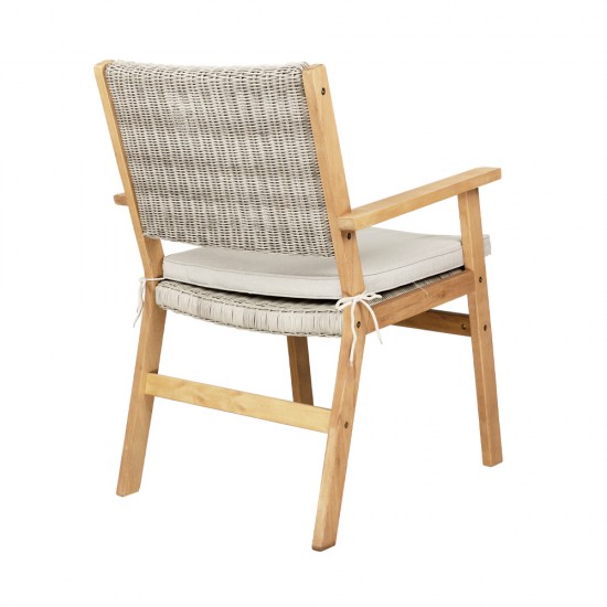 Καρέκλα Capri Λευκό Γκρί 64,2x60xH88,5cm Καρέκλες Εξωτερικού Χώρου