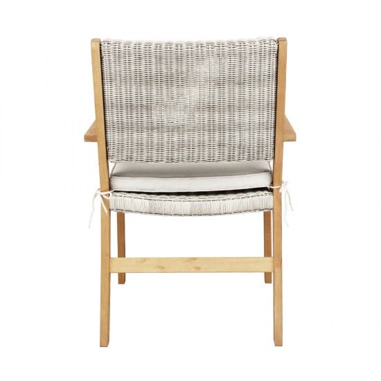 Καρέκλα Capri Λευκό Γκρί 64,2x60xH88,5cm Καρέκλες Εξωτερικού Χώρου