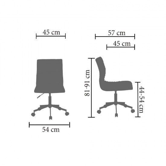 Καρέκλα Γραφείου Peppa Μέντα 44x56,5xH82/92cm Καρέκλες Γραφείου