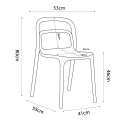 Καρέκλα Smith Λευκό 52x43xH79cm Καρέκλες Εξωτερικού Χώρου