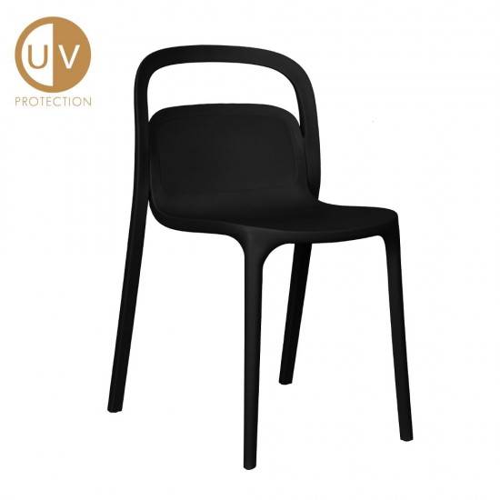 Καρέκλα Smith Μάυρο 52x43xH79cm Καρέκλες Εξωτερικού Χώρου