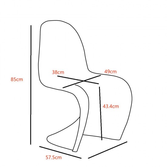 Καρέκλα Sigma Κεχριμπαρί 57x49,5xH85cm Καρέκλες Τραπεζαρίας
