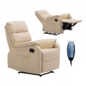 Πολυθρόνα Massage Comfort Relax Pu Μπέζ 74x90x98cm Πολυθρόνες