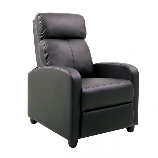 Πολυθρόνα Relax Porter Pu Μαύρο 68x86x99cm Πολυθρόνες