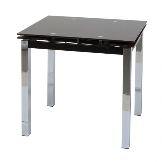Τραπέζι μεταλλικό Glamour Μάυρο 80(120)x65x75 Τραπέζια 