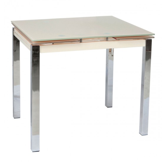 Τραπέζι Glamour 80 Κρεμ 80×65×75cm Τραπέζια 