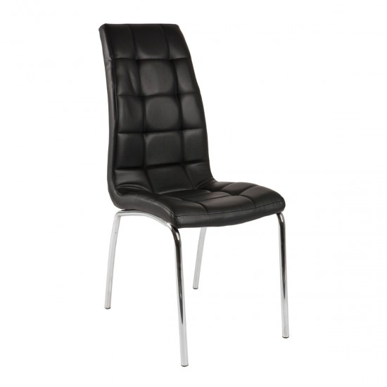 Καρέκλα Amelia Μάυρο 42×43×95cm Καρέκλες
