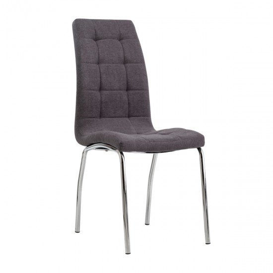 Καρέκλα Amelia Fabric Γκρί 42×43×95cm Καρέκλες Τραπεζαρίας