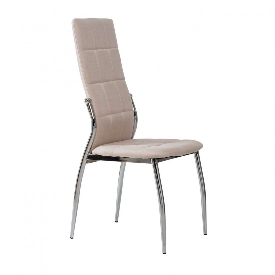 Καρέκλα Silvy Fabric Μπέζ 44×42×99cm Καρέκλες