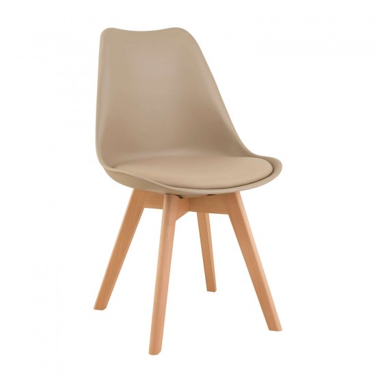 Καρέκλα Demy Μόκα 49×54×83cm Καρέκλες