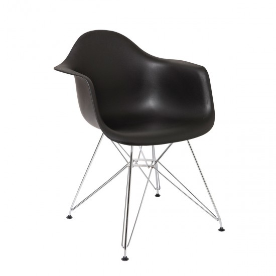 Πολυθρόνα Quadra Μάυρο 65x69x80cm Καρέκλες