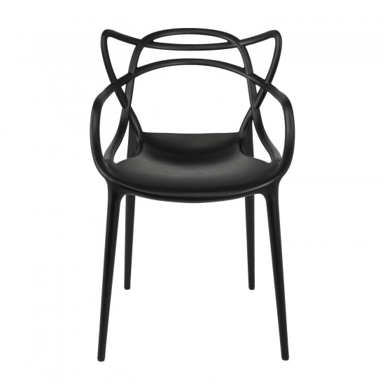 Πολυθρόνα Lorenza Μάυρο 55×54×83cm Καρέκλες
