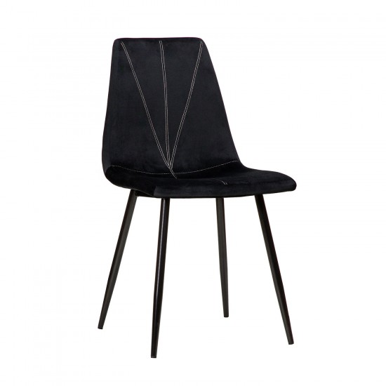 Καρέκλα Maggie Μάυρο 44×54×87cm Καρέκλες