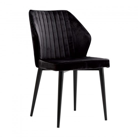Καρέκλα Rihanna Μάυρο 49×61×84cm Καρέκλες