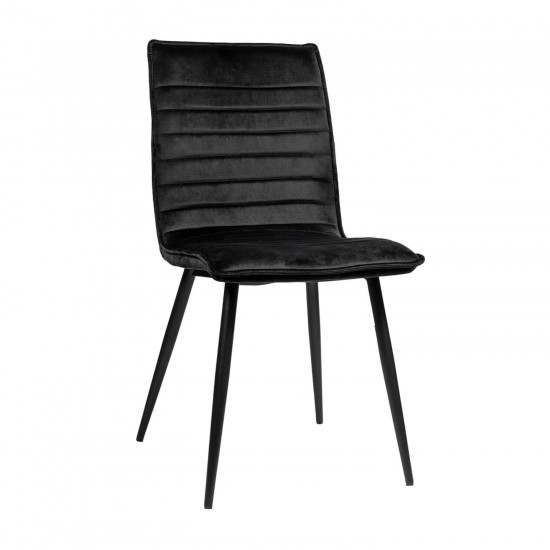 Καρέκλα Roberta Μάυρο 45×58×90cm Καρέκλες