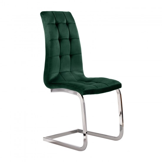 Καρέκλα Semina Velvet Κυπαρισσί 42x43x101 Καρέκλες Τραπεζαρίας
