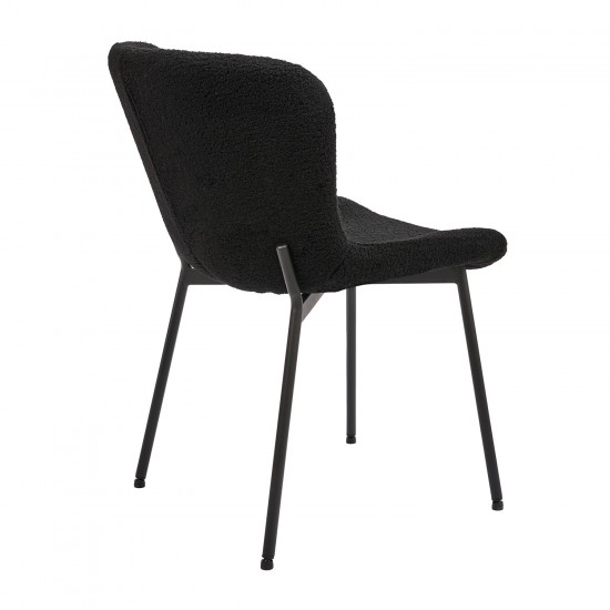 Καρέκλα Melina Μαύρο 48x59x80cm Καρέκλες Τραπεζαρίας