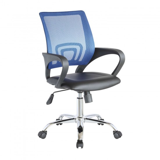 Καρέκλα Γραφείου Emelie Μαύρο/Μπλε 56x56x90-101 Καρέκλες Γραφείου