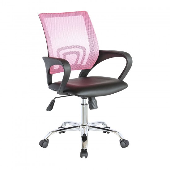 Καρέκλα Γραφείου Emelie Μαύρο/Ρόζ 56x56x90-101 Καρέκλες Γραφείου