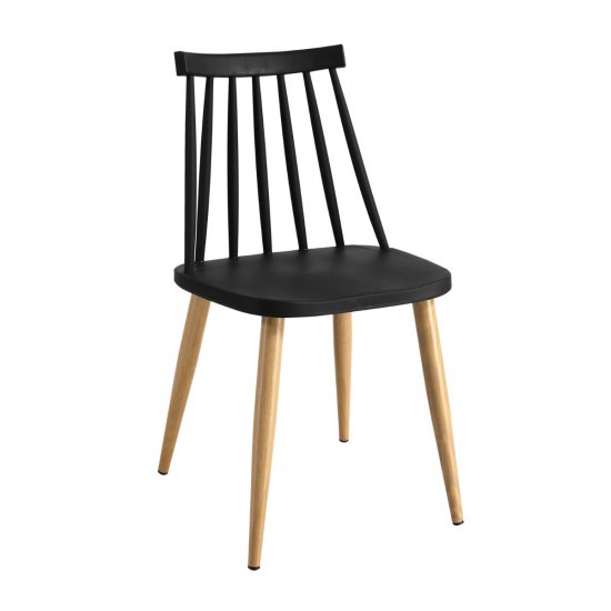 Καρέκλα Eri Mάυρο 43×47×80cm Καρέκλες