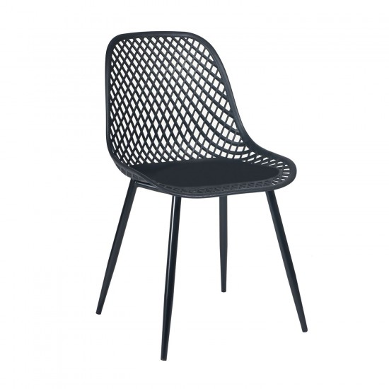 Καρέκλα Lida Μάυρο 47×54×84cm Καρέκλες Τραπεζαρίας