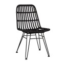 Καρέκλα Kahlua Black wicker Μάυρο 46x62x86 Καρέκλες Εξωτερικού Χώρου
