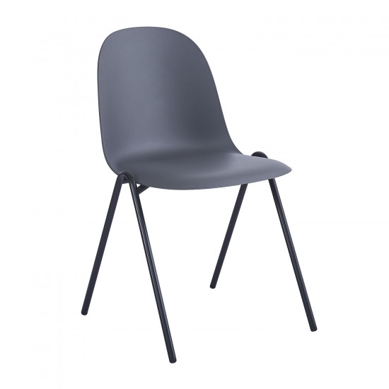 Καρέκλα με κάθισμα πολυπροπυλενίου (PP) και μεταλλική βάση.